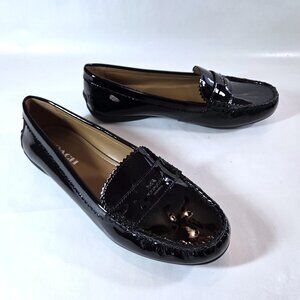NIB Coach Odette Black Patent Leather Loafers Size 9.5